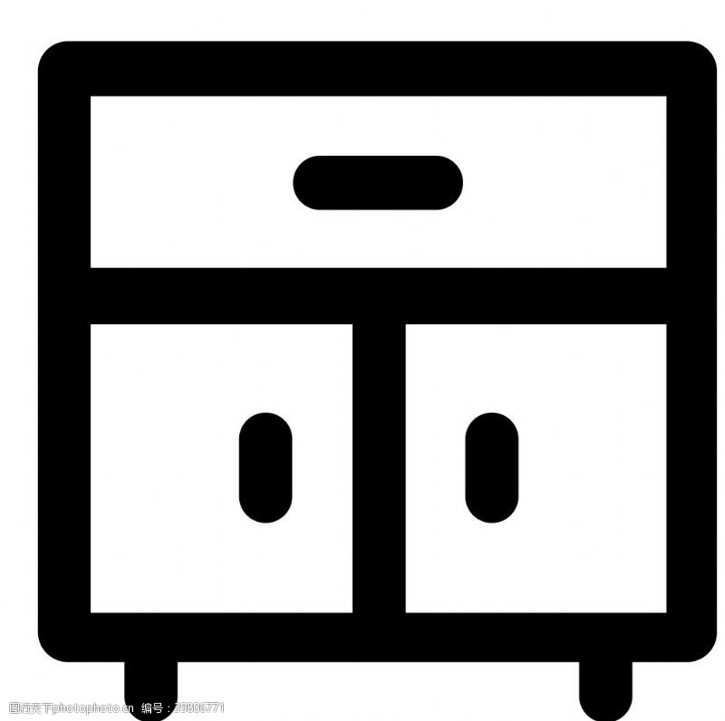 家具矢量素材橱柜家具图标图片