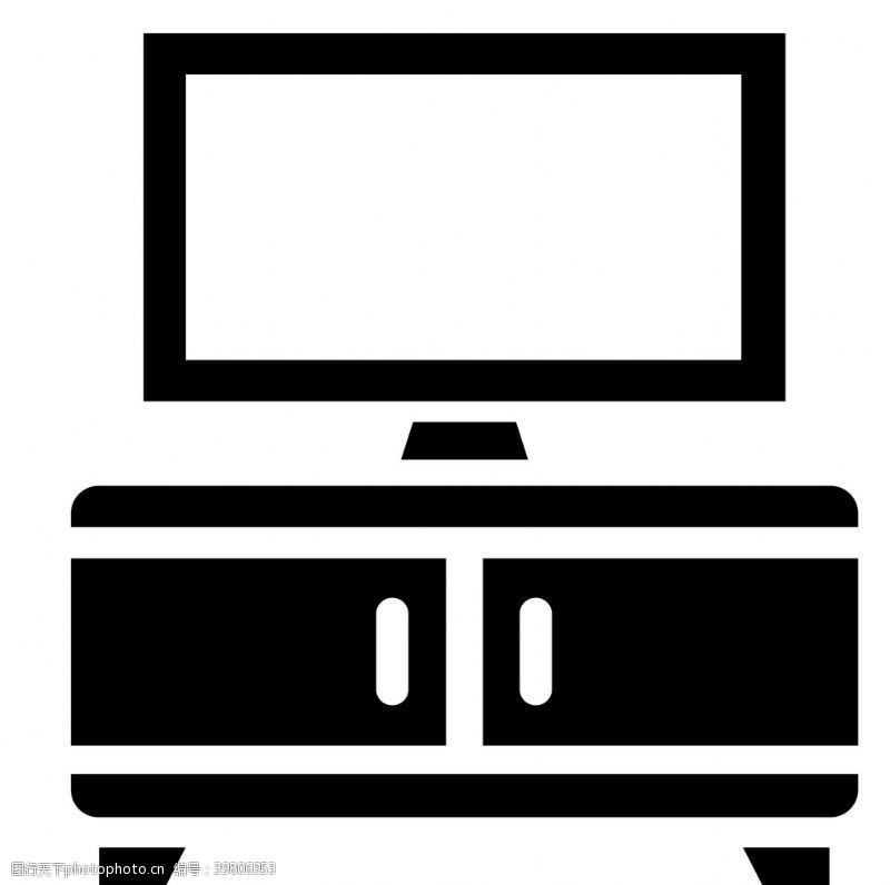 家具矢量素材电视柜家具图标图片