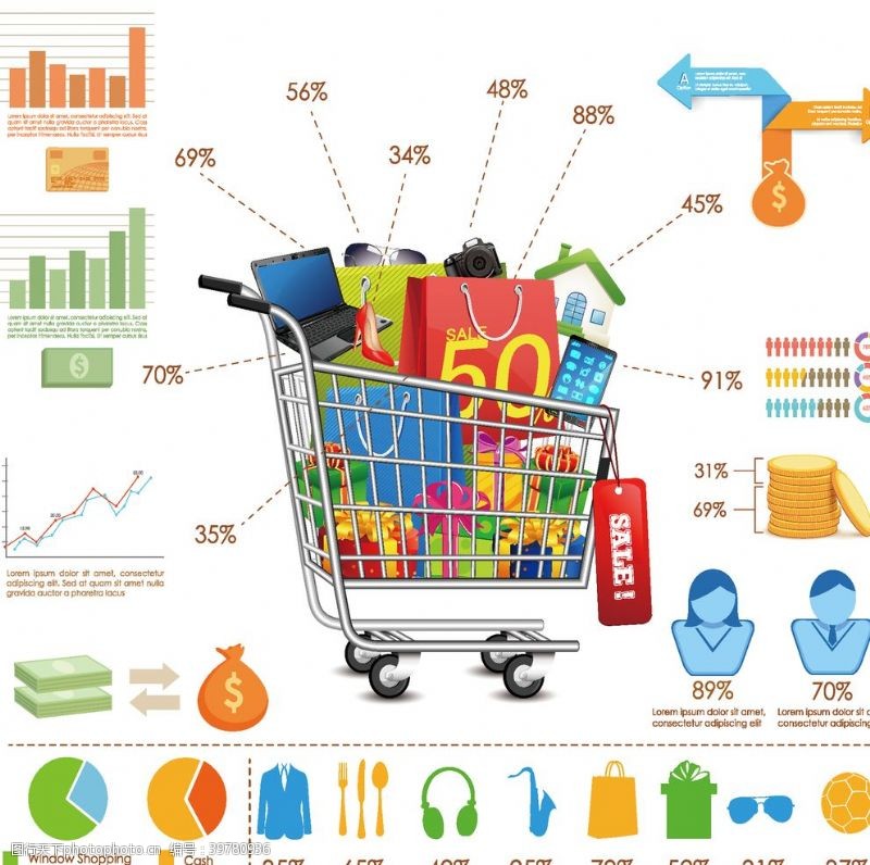 装饰案例购物数据表图片