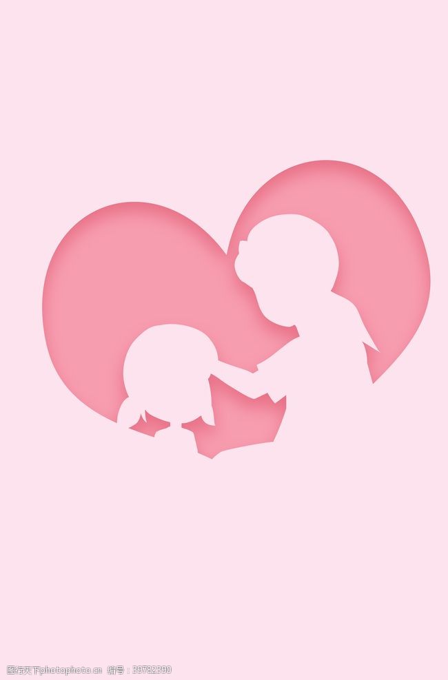 粉红背景模板母亲节图片