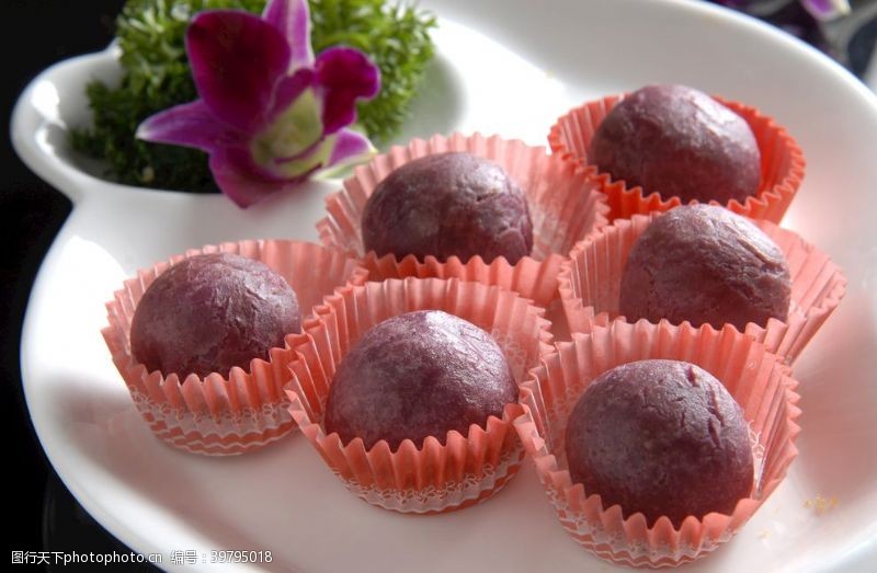 香芋香脆紫薯球图片