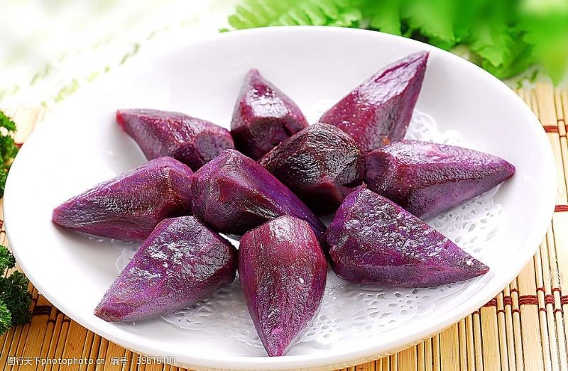 葱娘小吃农家烤紫薯图片