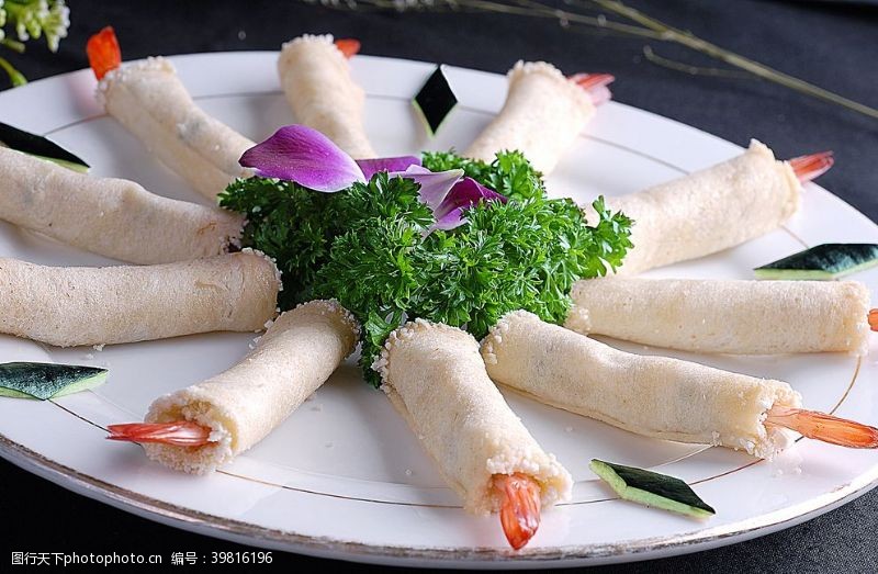 葱娘小吃土司虾卷图片