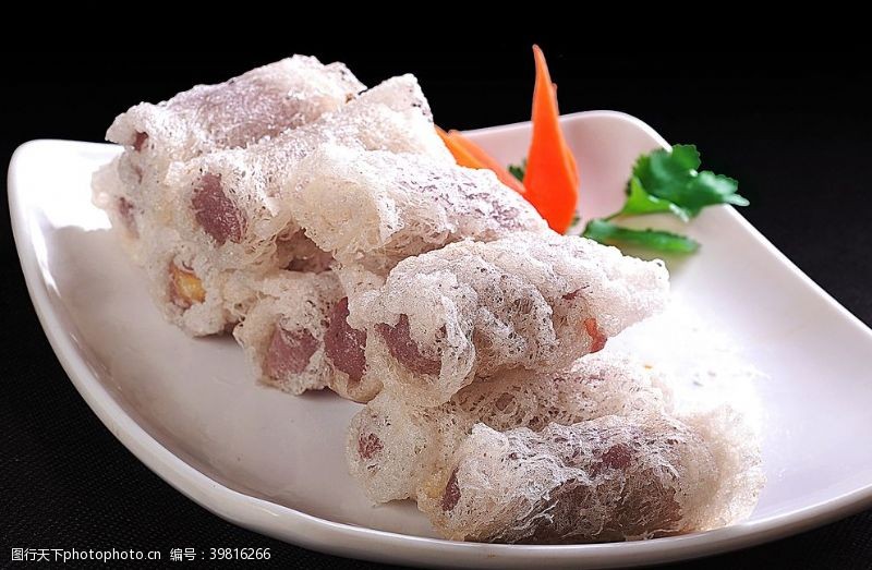卷心菜小吃香芋米皮卷图片