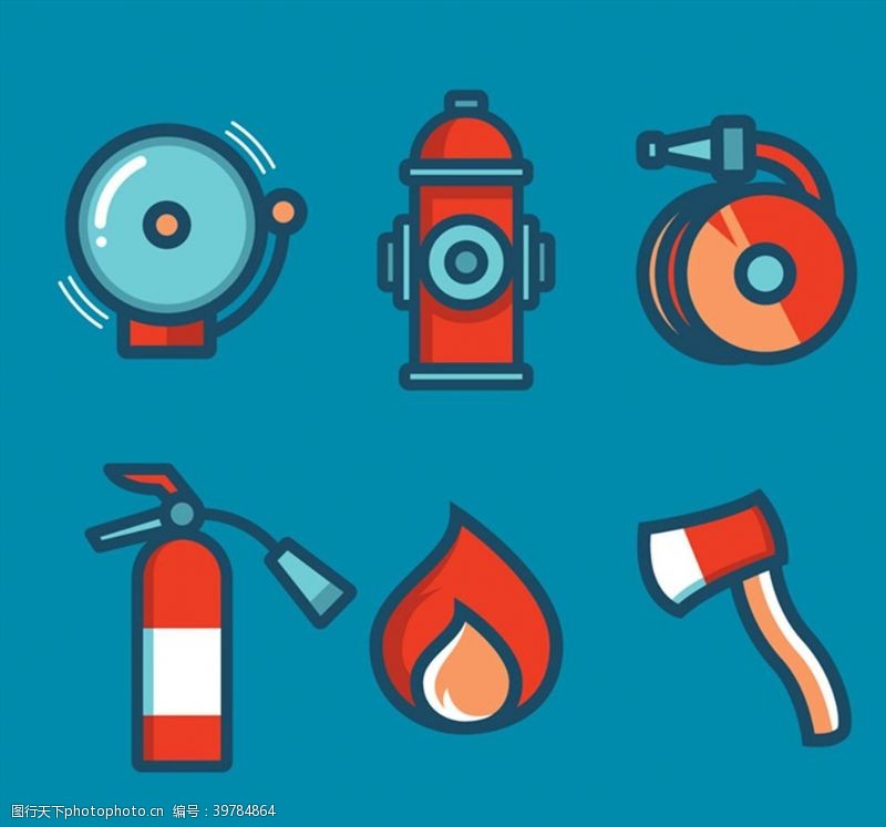 消火栓消防主题图标图片