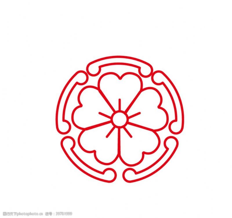 青花瓷花纹樱花图案图片