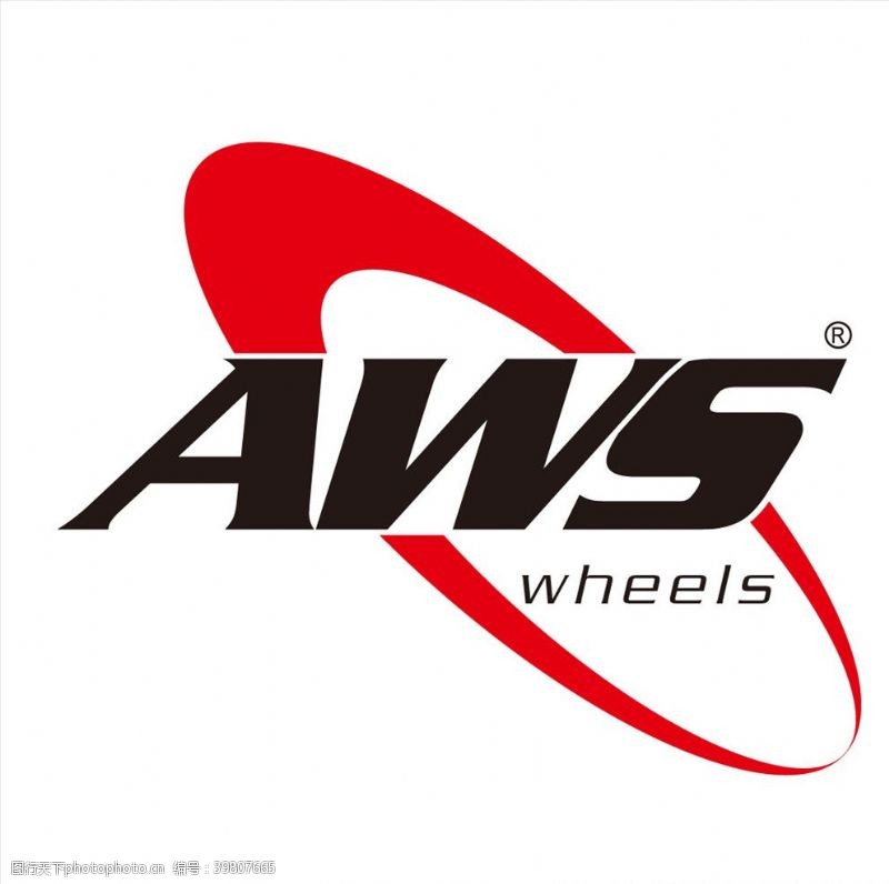 名牌车AWS标志矢量图片