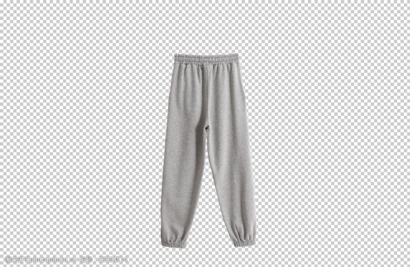纯色灰色休闲裤图片