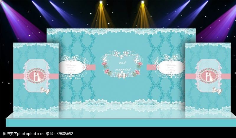 韩式婚礼婚礼现场舞台迎宾区场景布置图片