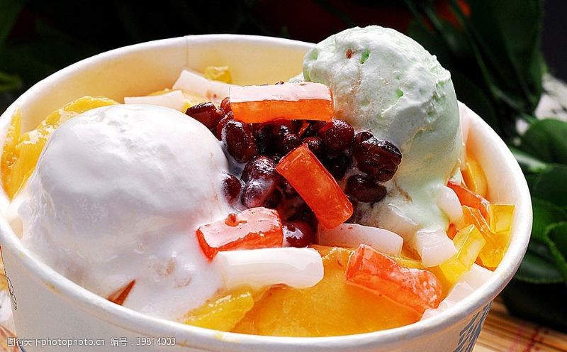 稀饭芒果冰粥图片