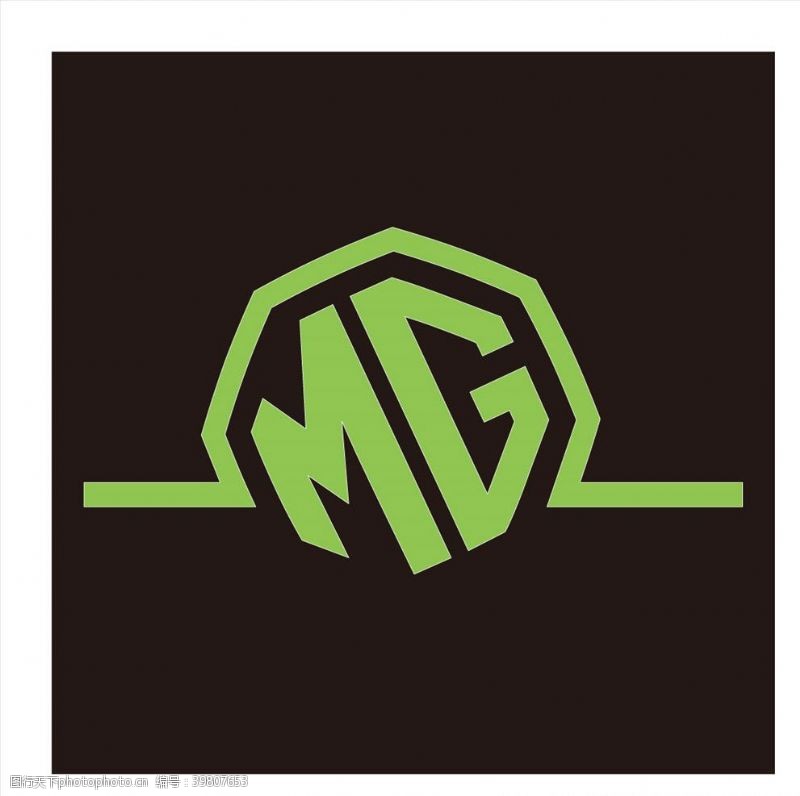 名牌车MG标志矢量图片
