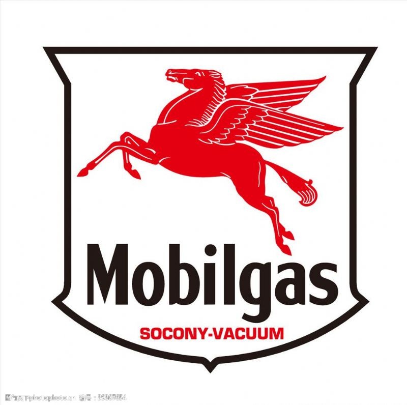名牌车Mobilgas标志矢量图片