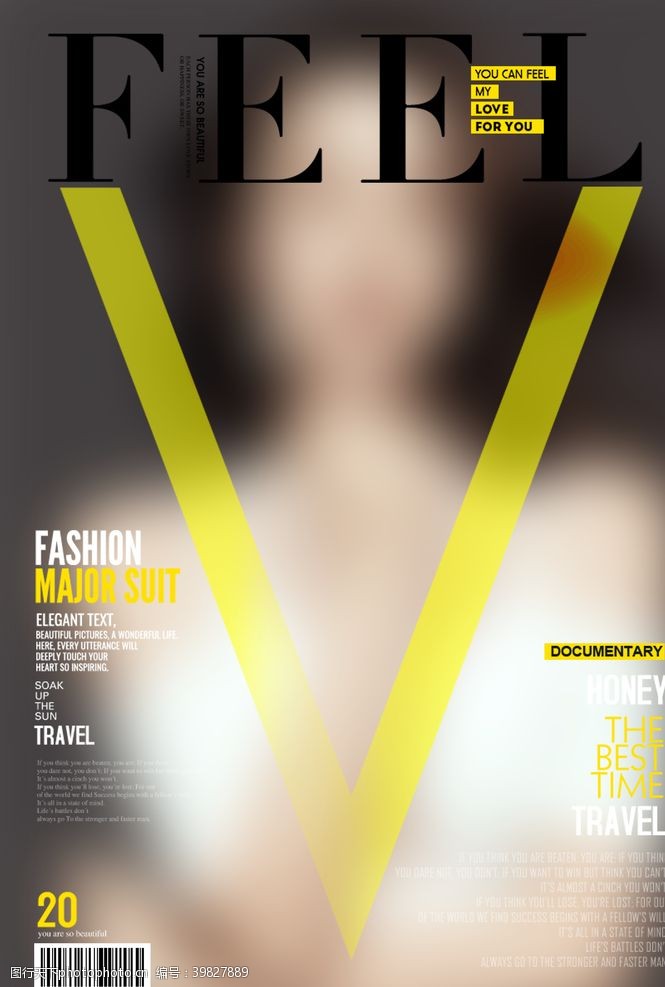 x架模版欧美时尚杂志封面设计图片