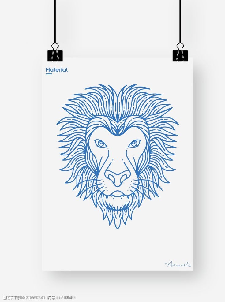 纹身图案狮子图片