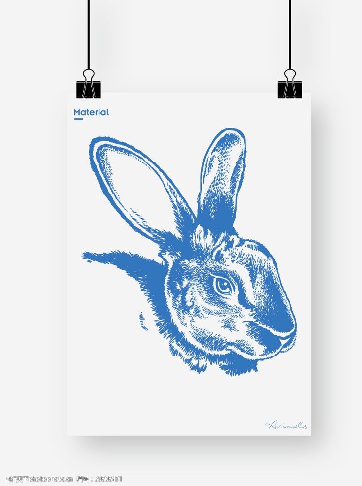 纹身图案兔子图片