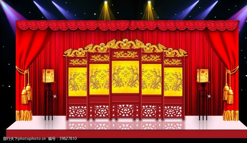 舞台分布主体婚礼现场布置设计源文件素材图片