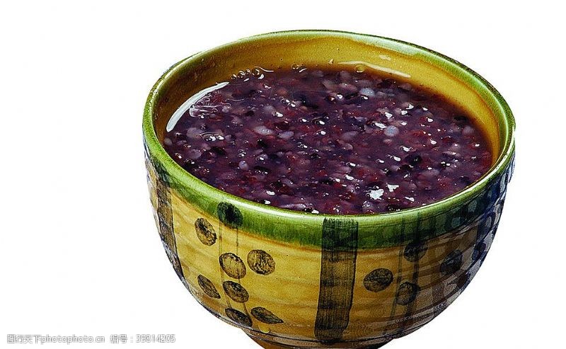 大米粥紫米粥图片