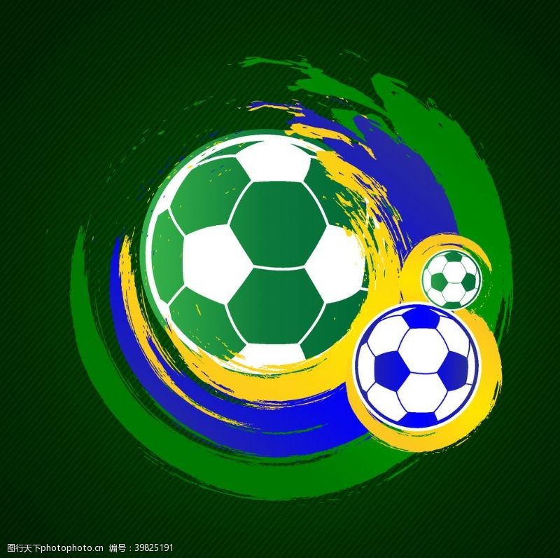 品牌健身足球矢量元素图片