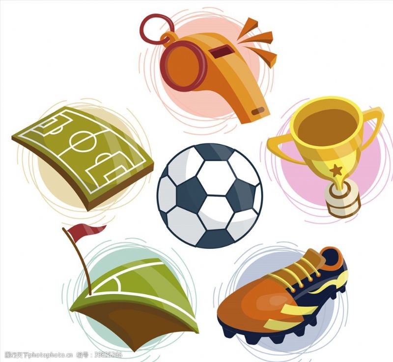体育素材足球足球矢量元素图片