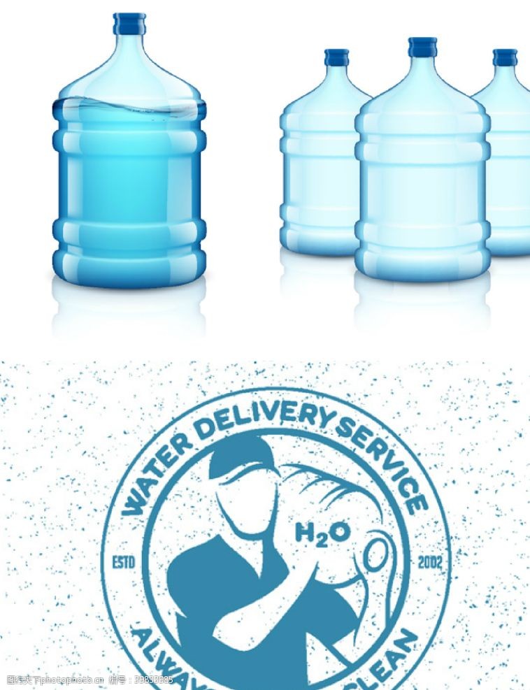水泡图标纯净水水桶图片