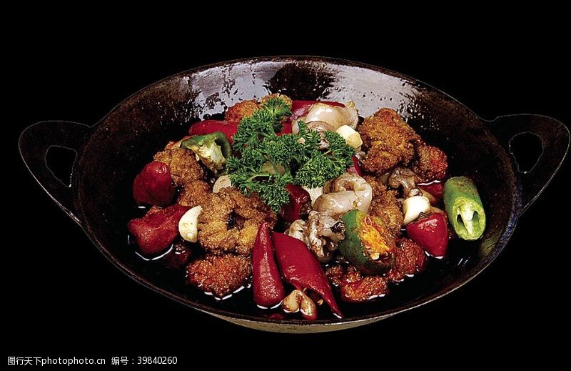 石锅鸡米饭干锅鱼杂图片