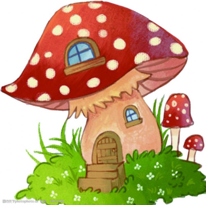 大伞卡通蘑菇图片