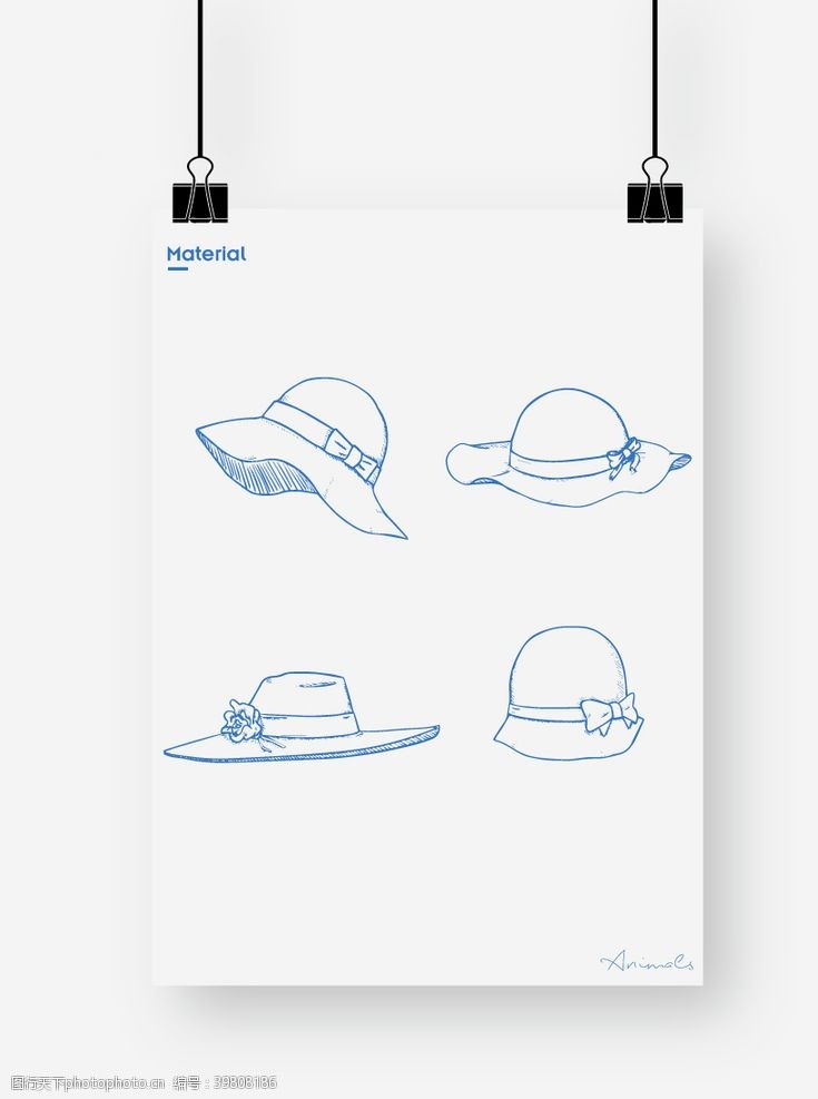 草本图案帽子图片