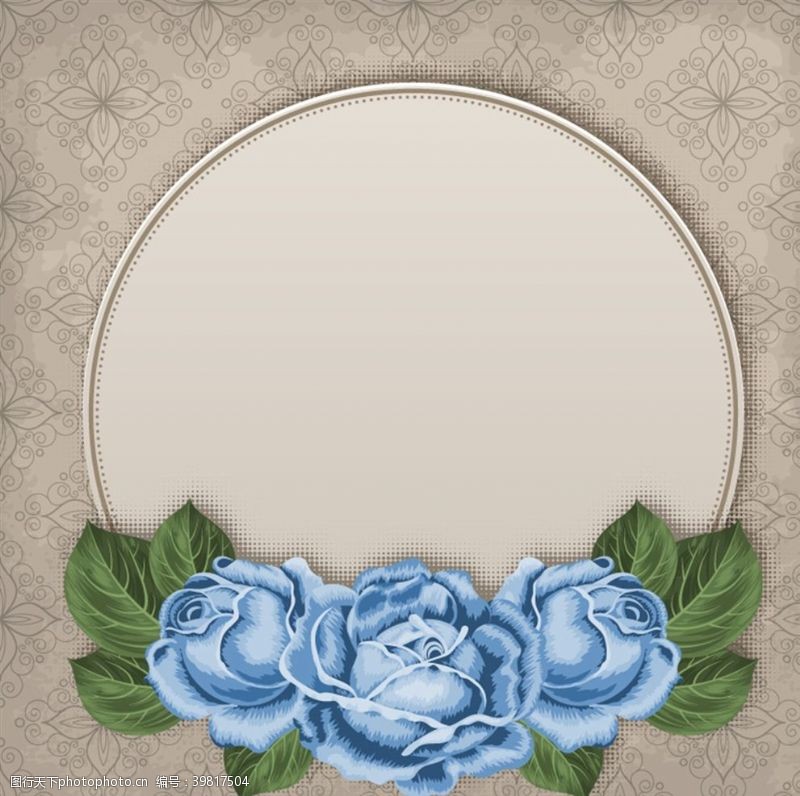 玫瑰花矢量素材玫瑰装饰背景图片