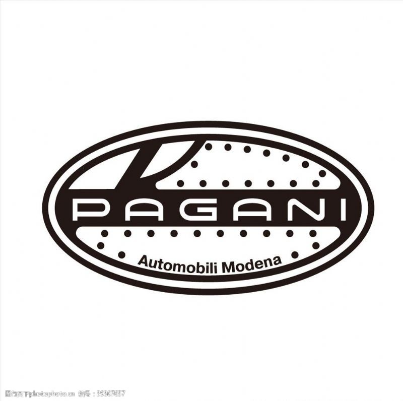 汽车名片PAGANI标志矢量图片