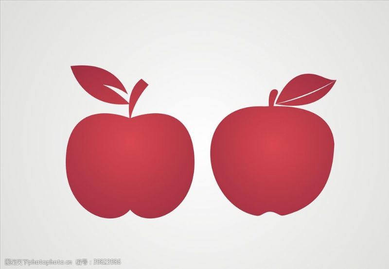 水果卡通苹果剪影图片