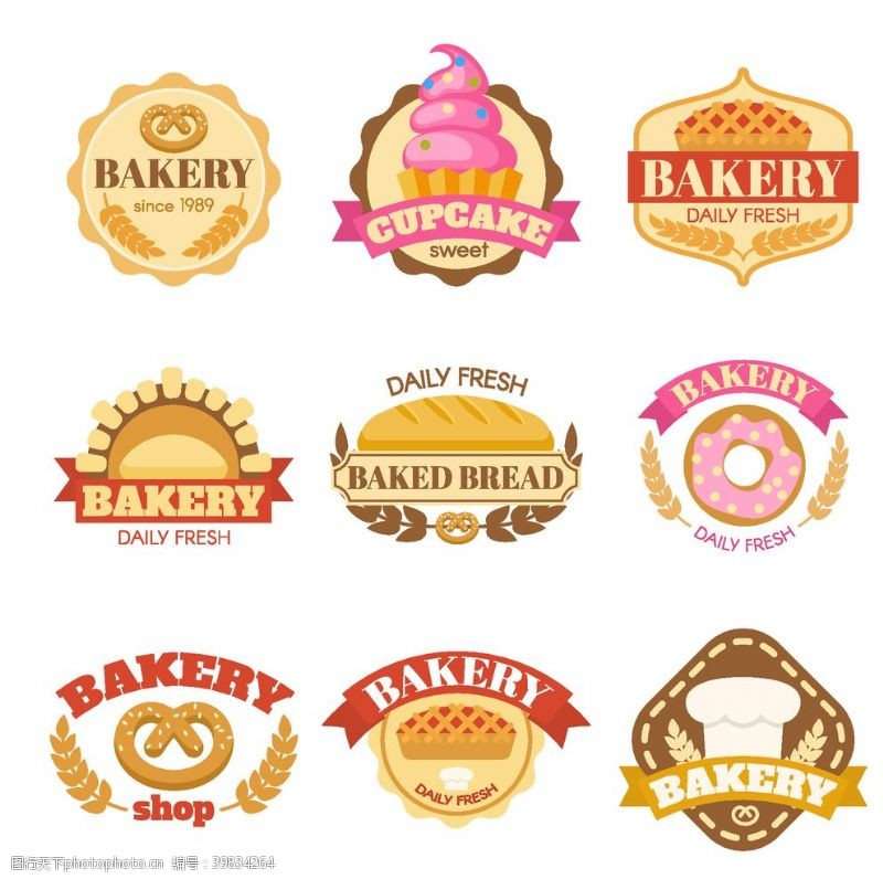 保证质量食物蛋糕甜品标签图片
