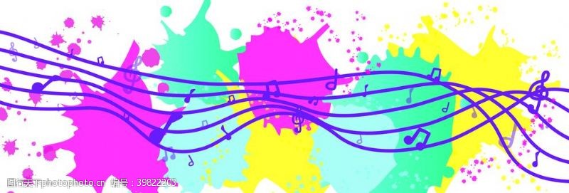 音乐素材涂鸦背景喷绘色彩音乐图片