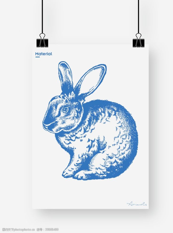 纹身图案兔子图片