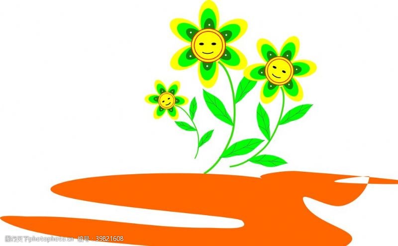 太阳花向日葵插画图片