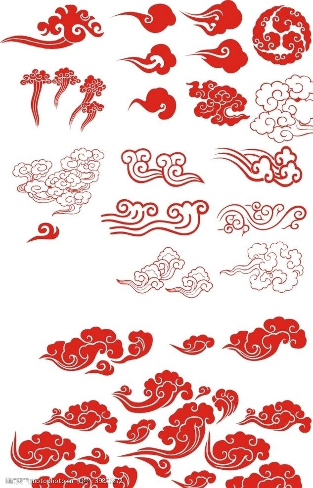 布艺传统花纹祥云图片