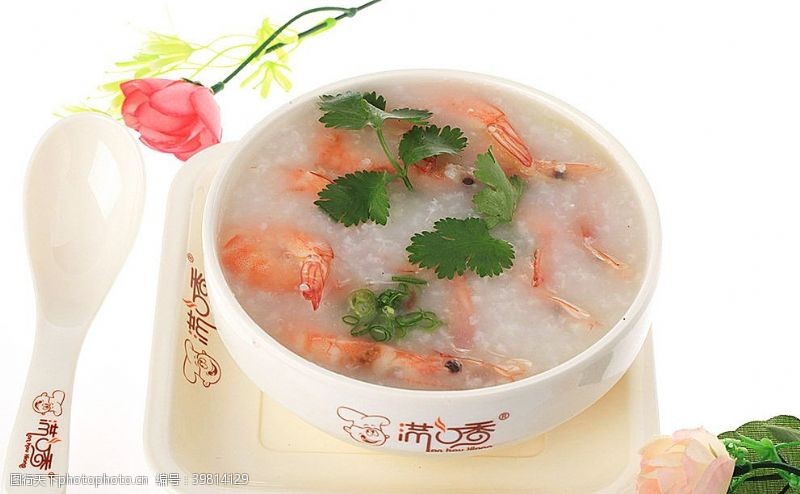 大米粥鲜虾粥图片