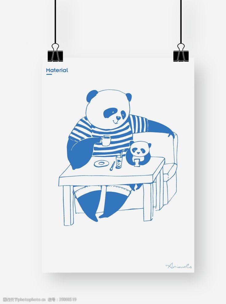 纹身图案熊猫图片