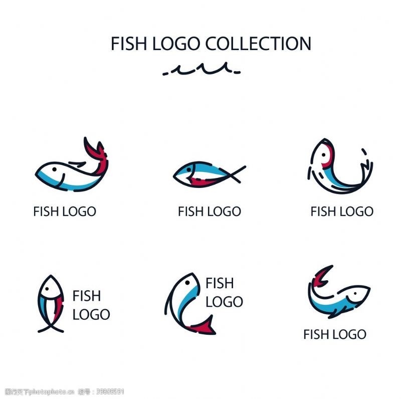 字母logo鱼海鲜图片