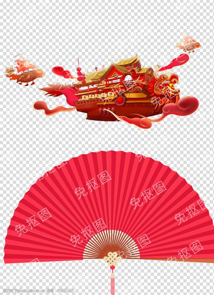 龙年春节中国风古典素材高清PNG免抠图片