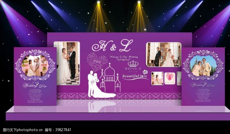 时尚背景主体婚礼现场布置设计源文件素材图片