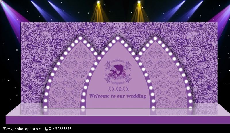 高端婚礼主体婚礼现场布置设计源文件素材图片