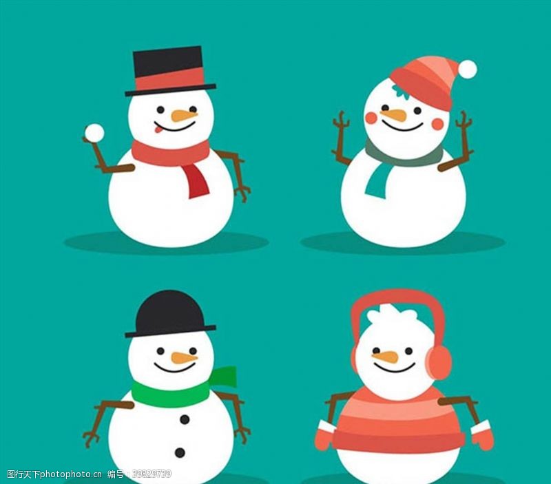 冬季卡通雪人图片