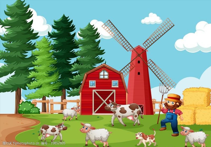 畜牧业卡通农场图片