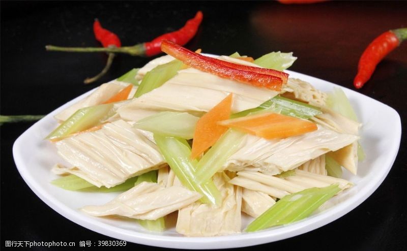 高清菜谱用图凉拌腐竹图片