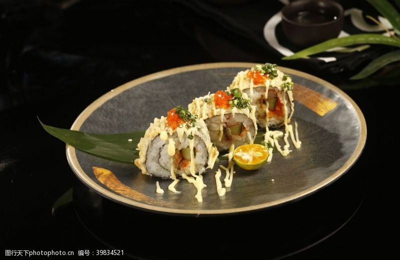握手日料寿司美食鱼籽图片