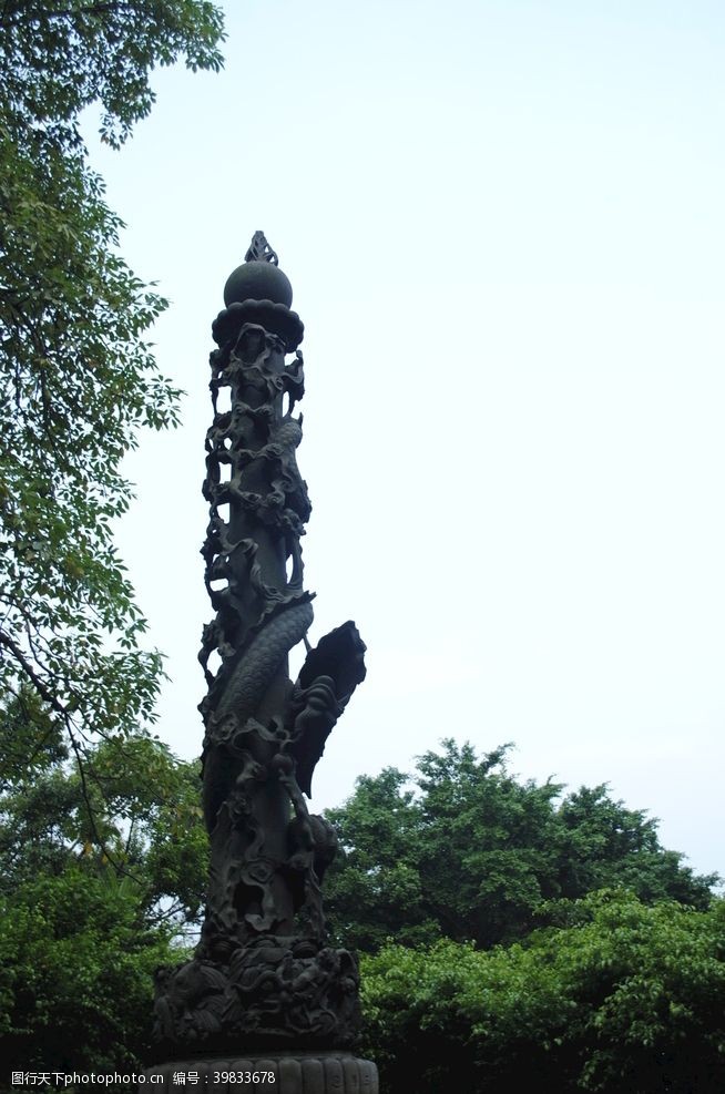 雕刻柱子塔柱图片