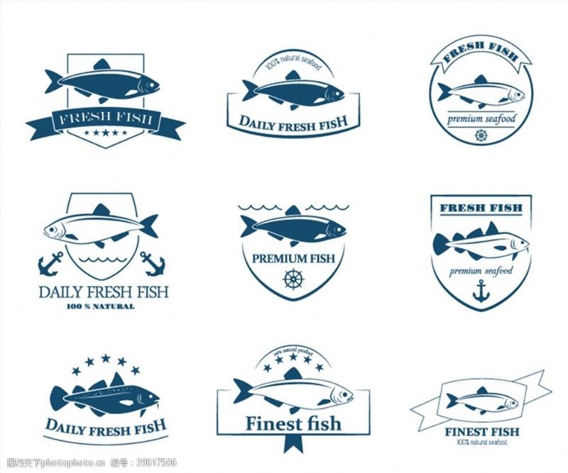 产品标签新鲜鱼类标签图片