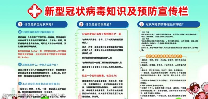 隔离病毒新型冠状病毒健康科普宣传图片