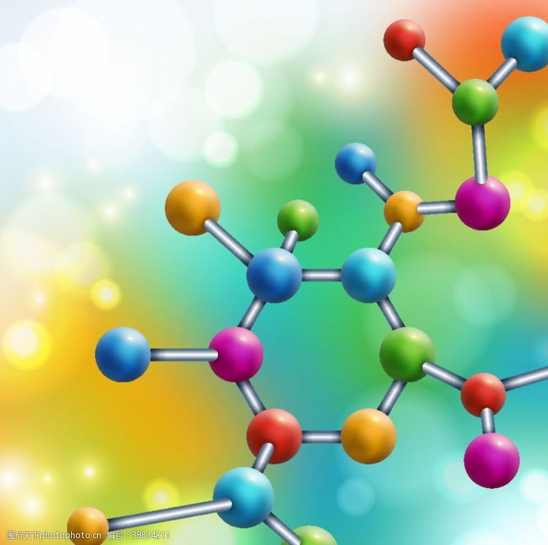 横构图元素分子结构组合图片