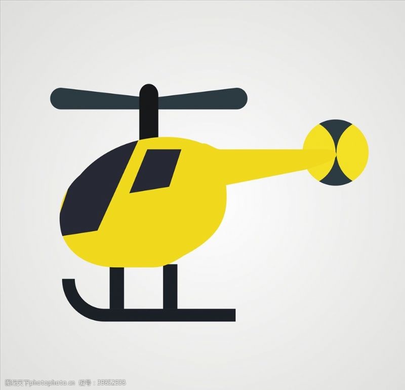卡通交通工具直升机矢量直升机图片